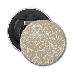 Retro background with lace ornament bottle opener