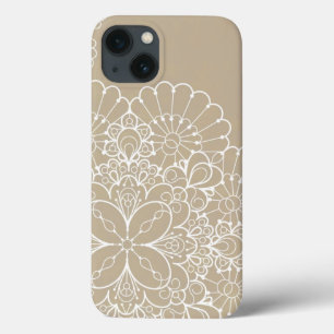 Retro background with lace ornament iPhone 13 case