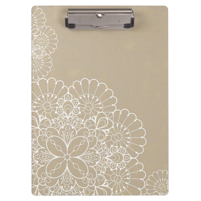Retro background with lace ornament clipboard (Front)