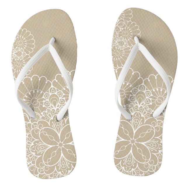 Retro background with lace ornament jandals (Footbed)