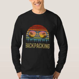 Retro Backpacking Sunset Vacation Beach Vintage Ho T-Shirt