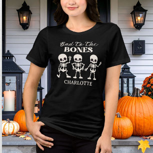 Retro Bad To The Bones Spooktacular Halloween Tri-Blend Shirt