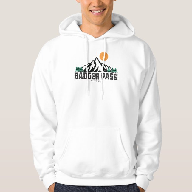 Retro Badger Pass Ski Hoodie (Front)