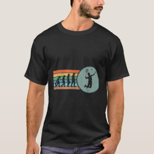 Retro Badminton Evolution Shuttle Vintage Badminto T-Shirt