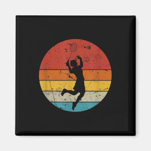 Retro Badminton Lover Magnet