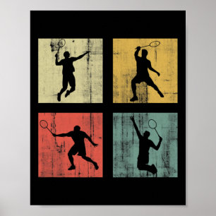 Retro Badminton  Poster