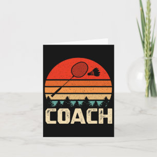 Retro Badminton Racket Shuttle Badminton Coach Gif Card