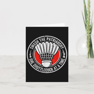 Retro Badminton Saying - Funny Shuttle Quote Card