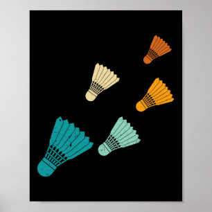 Retro Badminton Shuttle  Poster