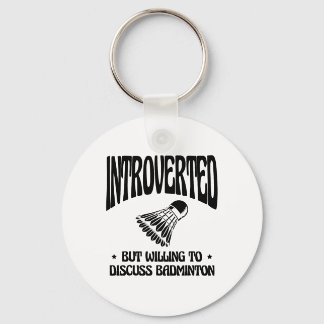 Retro Badminton Shuttle Racket  Key Ring (Front)