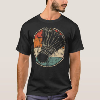 Retro Badminton Shuttlecock Graphic For Men Women  T-Shirt