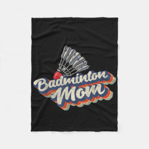 Retro Badminton Team Sport Player Coach 70s 80s Vi Fleece Blanket