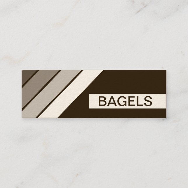 retro BAGELS Mini Business Card (Front)