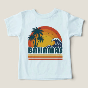 Retro Bahamas Beach Summer Sunset 70s Palm Tree