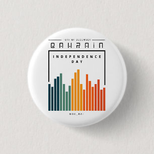 Retro bahrain  3 cm round badge