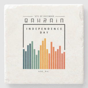 Retro bahrain  stone coaster