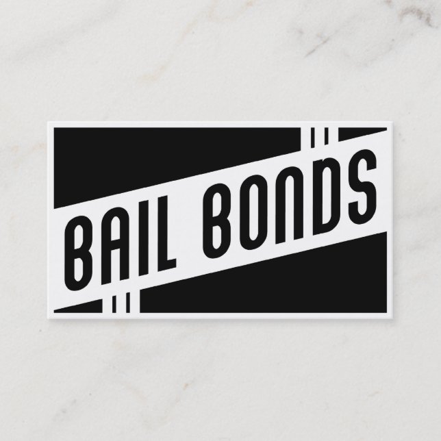 retro bail bonds business card (Front)