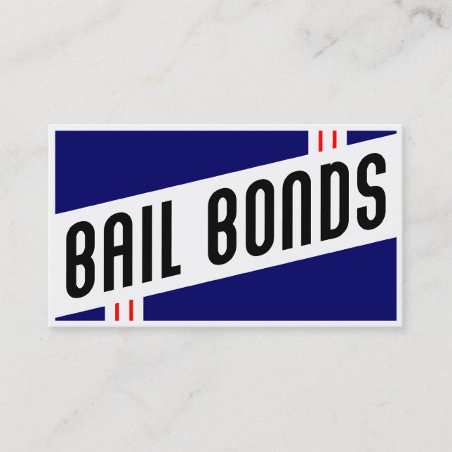 retro bail bonds business card (Front)