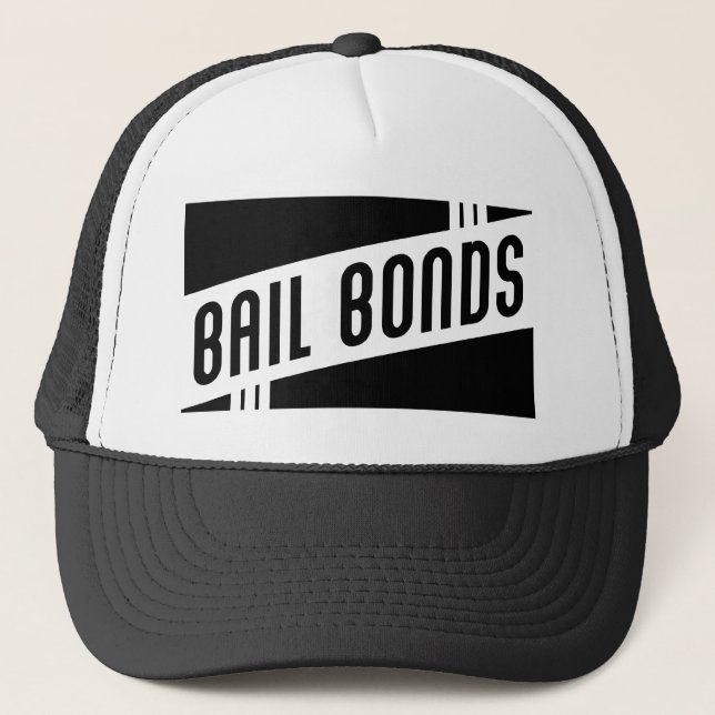 retro bail bonds trucker hat (Front)