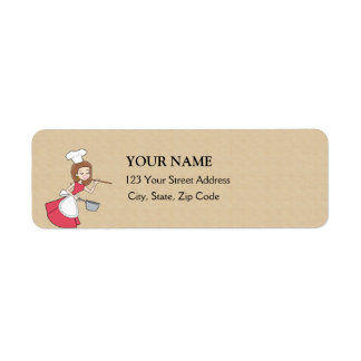 Retro Baker Return Address Label