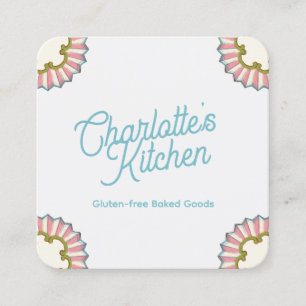 Retro Baker  Square Business Card