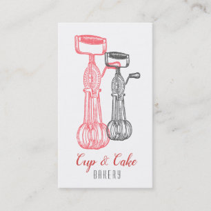 Retro Bakery, Baker, Pastry Chef, Egg Beaters Business Card