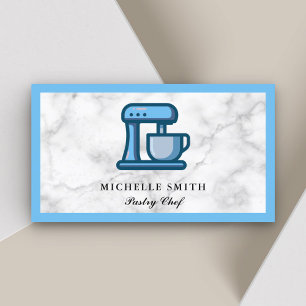 Retro Bakery Blue Stand Mixer Pastry Cake Baker Business Card