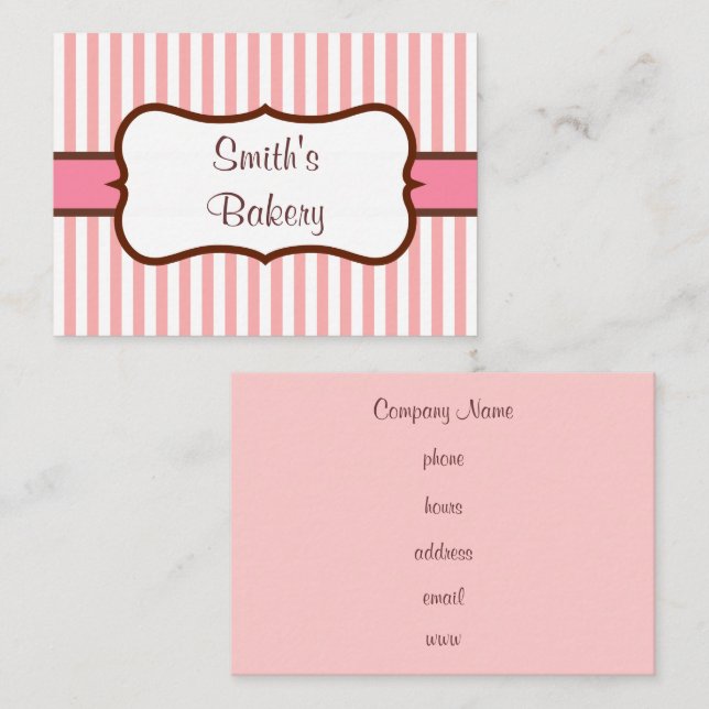 Retro Bakery Business Cards (Front/Back)