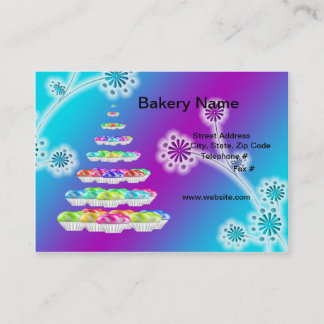 Retro Bakery/Cupcakes 3.5" x 2" (Chubby) Business  Card