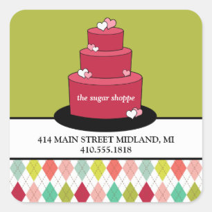 Retro Bakery Product Label Stickers