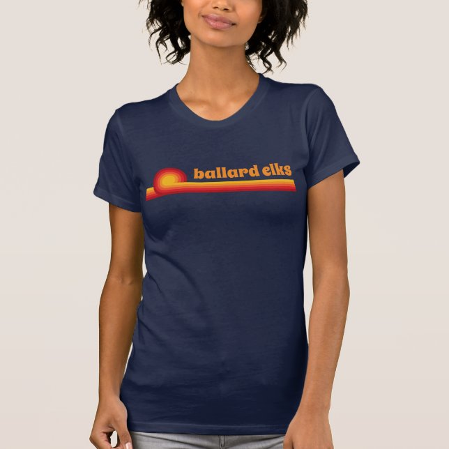 Retro Ballard Elks Rainbow T-Shirt (Front)