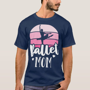Retro Ballet Mum Pink Ballerina Shirt Vintage Danc
