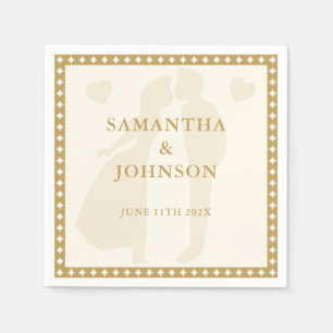 Retro Ballroom Vintage Ivory Wedding Napkin