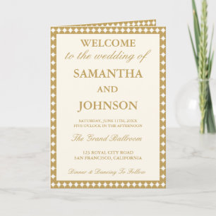 Retro Ballroom Vintage Ivory Wedding Program Programme