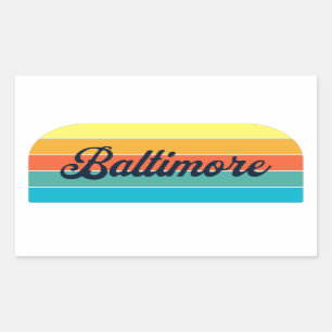 Retro Baltimore Rectangular Sticker