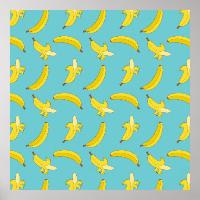 Retro Banana Pattern Poster (Front)
