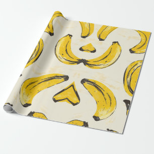 Retro Banana Wrapping Paper