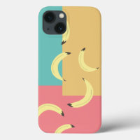 Retro Bananas Colourful Shapes