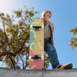 Retro Bananas Colourful Shapes Skateboard<br><div class="desc">Pop Art Banana Art Skateboard</div>