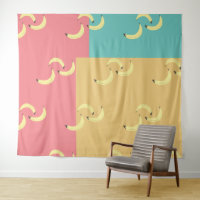 Retro Bananas Colourful Shapes