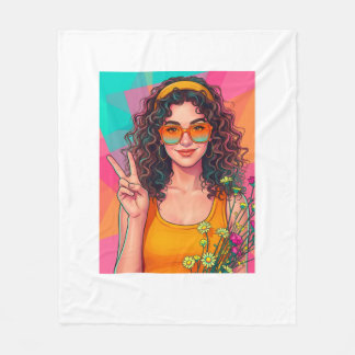 Retro banket fleece blanket