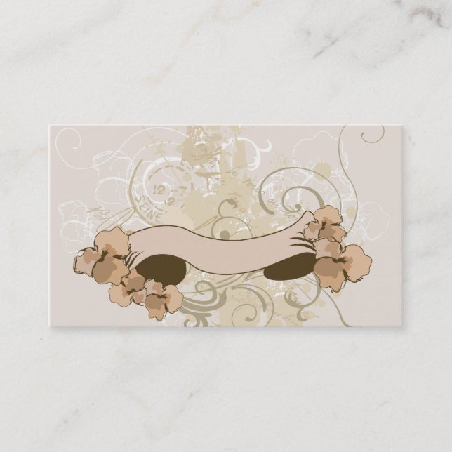 Retro banner Business Card (Front)