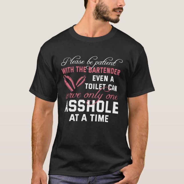 Retro Bar & Pub Owner Saying Mixologist Bartender T-Shirt (Front)