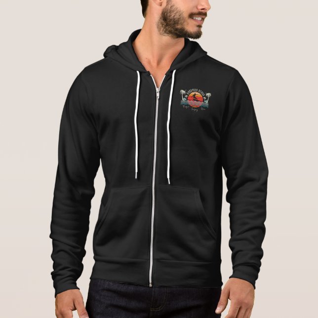 Retro Barbados Beach Hoodie (Front)