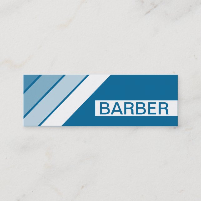 retro BARBER Mini Business Card (Front)
