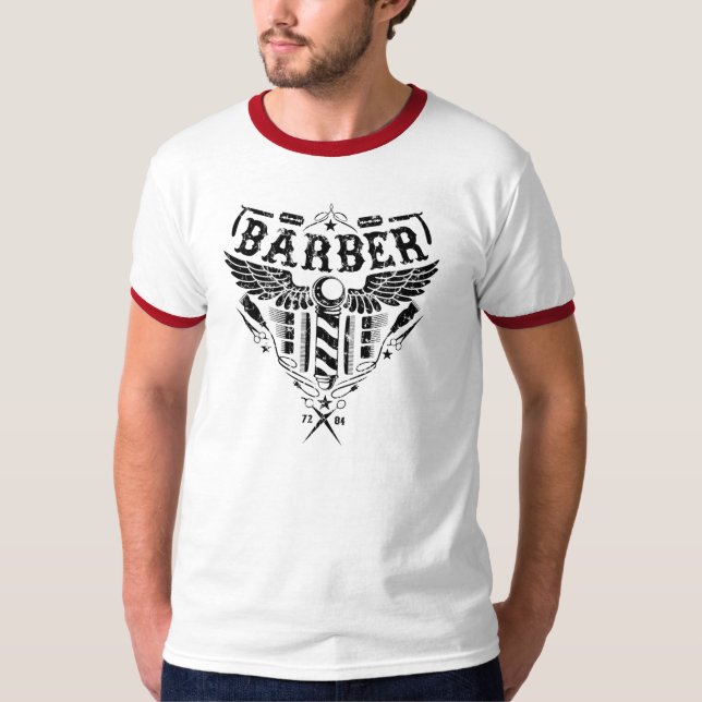 retro barber tee (Front)