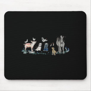 Retro Barnyard Animals Meme Farm Animals Hanging C Mouse Pad