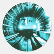 Retro Bart Train in the Transbay tunnel
