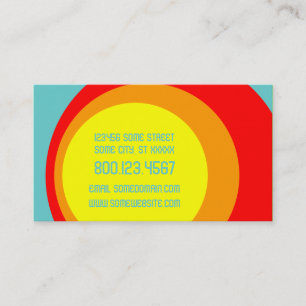 retro BASEBALL circles Business Card