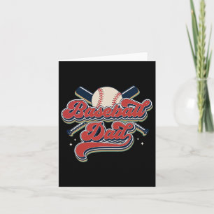Retro Baseball Dad Happy Fathers Day For Men Sport Card